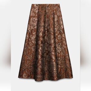 ❤️Sale Ends On March 17.  💔Zara SHINY JACQUARD CAPE SKIRT(S)